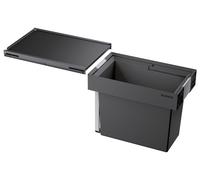 Système de gestion des déchets de 19 litres, poubelle pour meuble bas de 30 cm, en aluminium