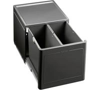 Système de gestion des déchets Pro 45/2 automatique | Pour meubles de cuisine de 45 cm de large | Système à montage au sol, conçu pour être installé derrière les portes pivotantes | 2 seaux de 13 litr