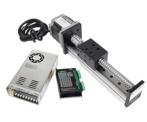 Système de guidage à rail linéaire, compatible avec les moteurs pas à pas Nema23, capacité de charge élevée, pilote et alimentation à ajouter, course effective de 100 mm