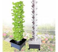 Système de jardinage vertical hydroponique avec coupelles de plantation amovibles pour balcons, jardins domestiques, fermes et serres - Solution de plantation efficace et peu encombrante