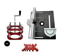 Système de levage pour défonceuse - de base pour scie de table, en aluminium durable avec kit de levage manuel | Robuste et réglable pour rainurer, tailler, chanfreiner, outils de travail du