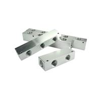 Système de lubrification centralisé, Bloc collecteur de compresseur d'air en aluminium massif 27 x 36 mm, 1/2" BSP, 2 à 10 voies, 4 12 ports, système lubrification centralisée(10 Way 12 Port)