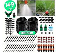 Système de micro-irrigation par goutte à goutte - Kit d'arrosage automatique - 30 mètres - Goutteurs réglables - Arrosage par brumisation - Plastique - Tuyau d'arrosage
