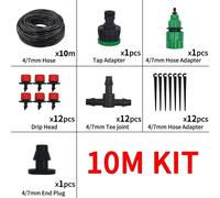 Système de micro-irrigation par goutte à goutte - Kit d'irrigation automatique - Goutteurs réglables - Irrigation par brumisation - Tuyau d'arrosage - 10 mètres