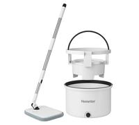 Système de nettoyage à plat avec seau, 2,4 litres, microfibre 360°, utilisation mains libres