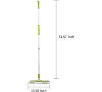 Système de nettoyage en microfibre Unyqoos® – Tête de serpillère pivotante à 360°, largeur de la serpillère 35,6 cm, manche télescopique jusqu'à 144,8 cm, manche en alliage d'aluminium et en acier ino