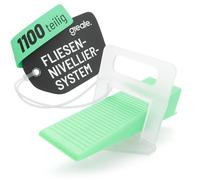 Système de nivellement pour carrelage complet, comprenant 1100 pièces : système de nivellement pour carrelage de 2 mm, kit d'installation comprenant 1000 clips de nivellement et 100 cales