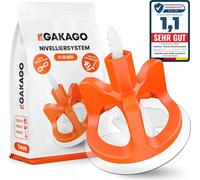 Système de nivellement pour carrelage Gakago, lot de 300 pièces, 1 mm - Aide à la pose pour un jointage parfait - Plage d'utilisation étendue pour des carrelages de 3 à 18 mm d'épaisseur - Protection 