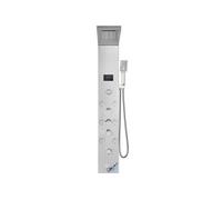 VEVOR Système de Panneau de Douche avec 6 Modes, Tour de Panneau de Douche Hydroélectrique LED Écran, Pluie, Cascade, 8 Jets de Massage, Bec de Baignoire et Pomme de Douche avec Tuyau, Salle de Bain