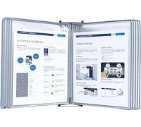 Système de panneaux d'affichage muraux, Support mural accordéon A4 dossier 5 panneaux affiche Flip livre présentoir multicolore(Grigio)