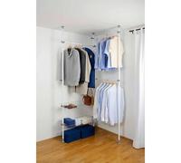 Système de penderie extensible Hercules Duo Wenko H. 165 à 300 cm x L. 164 à 216 cm blanc