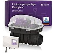 Système de pompage anti-refoulement KESSEL Pumpfix M 24000 sans raccordement pour eaux usées, 1 pompe, unité de contrôle Comfort DN 100-200, plastique