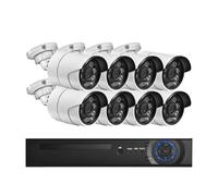 Système de Protection de sécurité 8MP 4K | 8CH H.265 NVR Kit 2/4/6/8 pièces détection de visage caméra IP Audio extérieure Surveillance CCTV(2T,8CH n 8Cams)