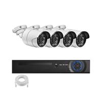 Système de Protection de sécurité 8MP 4K | 8CH H.265 NVR Kit 2/4/6/8 pièces détection de visage caméra IP Audio extérieure Surveillance CCTV(None,4CH n 4Cams n Cables)
