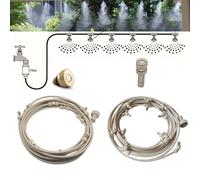 Système de pulvérisation de brouillard d'eau de refroidissement de haute qualité, nébuliseur de jardin, Kit de brumisation extérieure pour serre, 6/9/12/15/18m 6M Laiton beige