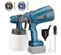 Système de pulvérisation de peinture sans fil pour batterie Bosch BAT618 (sans batterie) pour clôtures et planches de terrasse, pistolet pulvérisateur sans fil, pulvérisateur de peinture à main avec 2