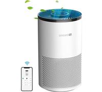 Système de purification de l'air avec filtre HEPA anti-allergies pour une surface de 55 m², contrôlable via smartphone et équipé d'un filtre de désacidification à l'ozone