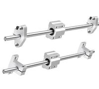 Système de rail de guidage linéaire SK12/SHF12 - Mouvement de tige lisse de 12 mm avec manchon coulissant à roulement à billes 1 jeu(450mm)