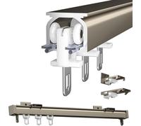 Système de rail de plafond réglable en aluminium pour montage mural et cloisons de séparation de pièce 50 à 400 cm de long avec glissières - Parfait pour la gestion de l'espace et l'organisation de la