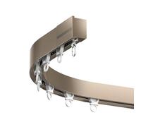 Système de rail de rideau flexible - Rail réglable en alliage d'aluminium de 300 cm pour cloisons de séparation, chambre d'enfant, bureau et décoration d'intérieur (plafond en laiton, 2 x 150 cm)