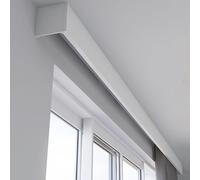 Système de rail de rideau occultant 3 en 1 - Support mural en métal pour salon et chambre à coucher avec cantonnière décorative, installation facile, design élégant