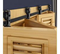 Système de rail pour porte coulissante pliable VEVOR, montage supérieur 1626 mm, convient pour quatre portes d'armoire, de garde-manger et de buanderie de 38,1 cm de large
