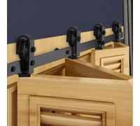 Système de rail pour porte pliante coulissante VEVOR, rail de 132 cm, capacité de charge de 150 kg, adapté à quatre portes d'armoire et de buanderie de 30,5 cm
