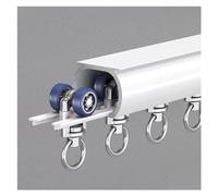 Système de Rails à Rideaux Robustes pour Fixation Murale/Plafond - Longueurs polyvalentes pour Portes et fenêtres coulissantes en Douceur, idéal pour la décoration intérieure et l'optimisati