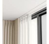 Système de rails encastrés au plafond - Barre cachée blanche de 14.1ft / 4,30 m pour cloisons de pièce et solutions d'intimité, parfaite pour la décoration d'intérieur moderne et les intérieurs