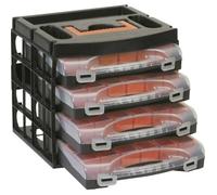 Set de coffrets de rangement à séparations variables Alutec 56100 (L x l x H) 322 x 279 x 297 mm