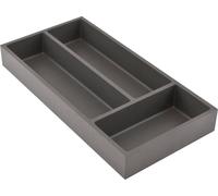 Système de rangement de charge Connect Tiroir à couverts 3 compartiments Bac de base grand - plastique gris foncé argenté - 400 mm - html - 2287.90. Tiroir à couverts profondeur 47