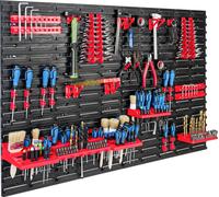 Système de rangement Étagère d'atelier | 115 x 39 cm | | Étagère murale avec supports pour outils - Panneaux muraux Étagère à bacs extra-robuste Panneau perforé pour outils Étagère de rangement Étagèr