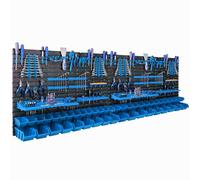46 bacs gerbables Étagère murale plastique 231,6 x 78 cm Porte-outils Atelier Garage Système de stockage Bacs à bec Schütte