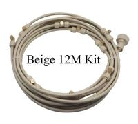 Système de refroidissement par brumisation extérieur arroseur d'eau pré-assemblé,kit d'arrosage 6-18 mètres, kit beige 12 m