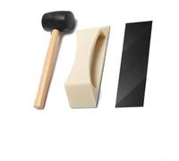 Système de réparation des espaces de plancher en polyéthylène haute densité avec maillet en caoutchouc et coussinets de base lavables pour planchers stratifiés en bois dur LVP et planches de vinyle