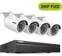 Système de sécurité CCTV, résolution 3MP, configuration PoE simple, 4pcs 0TB