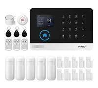Système d'alarme intelligent pour maison, porte de sécurité, détecteur de mouvement, kit WiFi 4G F, prise UE