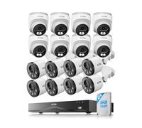 Système de Sécurité PoE 4K ZOSI - Kit Complet avec NVR 16CH et Caméras 8MP, Détection IA, Vision Nocturne 30m - avec HDD 4TB, Enregistrement 24/7 et Protection IP66