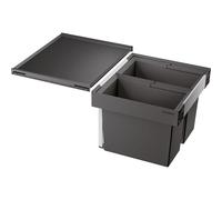 Système de séparation des déchets Blanco Flexon II, Aluminium, plastique, noir, 50 cm Unterschrank