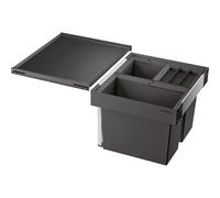 Système de séparation des déchets Blanco Flexon II, Aluminium, plastique, noir, 50 cm Unterschrank