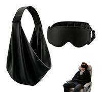 Système de sommeil de voyage 3 en 1 avec oreiller, masque pour les yeux et | Empêche la tête de bouger, sangle de tête réglable, couverture enveloppante confortable, pour les vols, voitures et trains