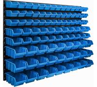 Système de stockage Étagère murale 1155 x 780 mm | 91 pcs. Box | Bacs à bec gerbables Bacs à bec | Panneaux muraux extra-forts | Étagère extensible | Étagère d'atelier Étagère de stockage Étagère mura