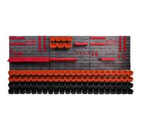 Système de stockage Étagère murale 1728 x 780 mm Paroi à outils 95 pcs Bacs gerbables plastique