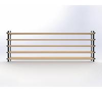 Système de stores en aluminium PROJECT OF WOOD 103,5 x 48 cm Anthracite Lames réglables Installation verticale et horizontale Structure solide et stable Panneaux de pin - 5 poignées