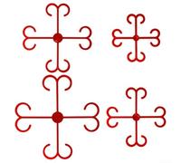 Système de support pour plantes grimpantes d'intérieur avec double crochet pour plantes grimpantes d'intérieur y compris lierre, pothos et philodendron (rouge)