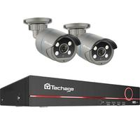 Système de surveillance, 8 canaux, compression vidéo H.265, enregistreur NVR 8 canaux avec 2 caméras, disque dur intégré de 3 To