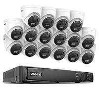 Système de surveillance à 16 canaux avec un disque dur de 2 To – Système de caméras de sécurité 4K pour l'extérieur – Détection intelligente de mouvement