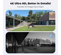 Système de surveillance CCTV - 4 caméras de 8 mégapixels - Disque dur de 2 To - Enregistreur vidéo en réseau (NVR) H.265, 8 canaux, PoE - Étanchéité IP66 - Câble de 18 mètres