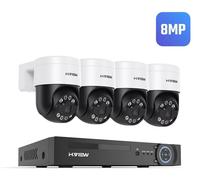 Système de surveillance CCTV - XM850KT - 4 caméras de 8 mégapixels - Disque dur de 4 To - Enregistreur NVR PoE 8 canaux - Indice de protection IP66 - Câble de 18 mètres