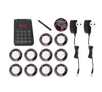 Système de téléavertisseur de Restaurant, 10 Paquets, Appel sans Fil, Buzzer d'attente, avec bip de Vibration et lumières Clignotantes, Prise UE